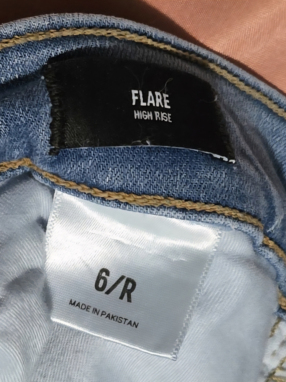 Express High-Rise Light Blue Flare Jeans - Picture 2 of 4